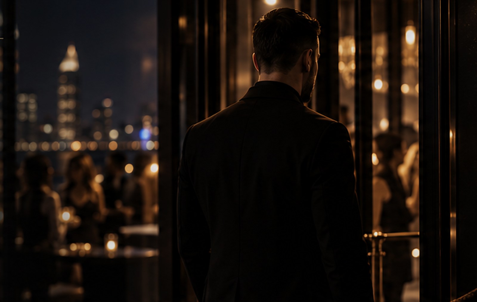A premium nightlife venue entrance
